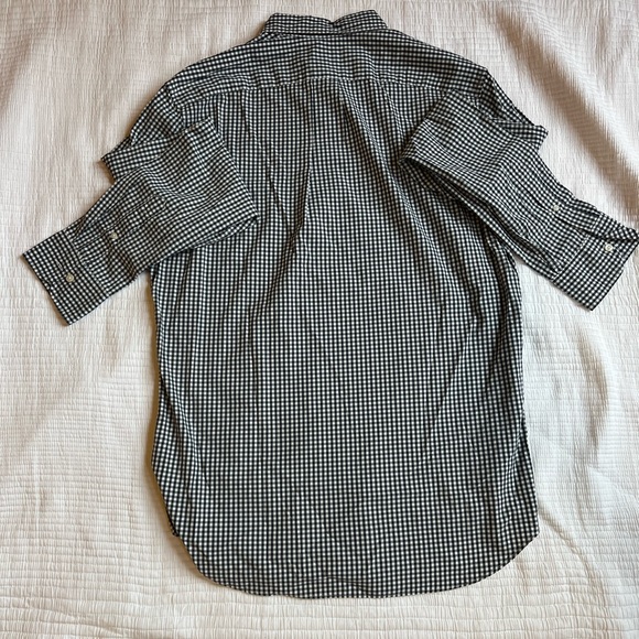 J Crew Navy Gingham Shirt - Picture 3 of 6